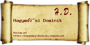 Hagymási Dominik névjegykártya
