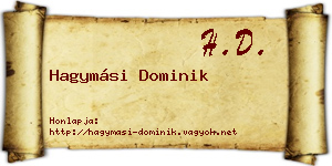 Hagymási Dominik névjegykártya