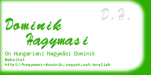 dominik hagymasi business card